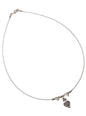 Double Heart Tiger Tail Necklace