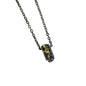 Silver chain with a rhinestone rondelle pendant 