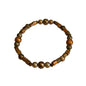 Beaded bracelet with gold and bronze varigatedbeads