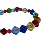 Colorful bright glass beaded bracelet 
