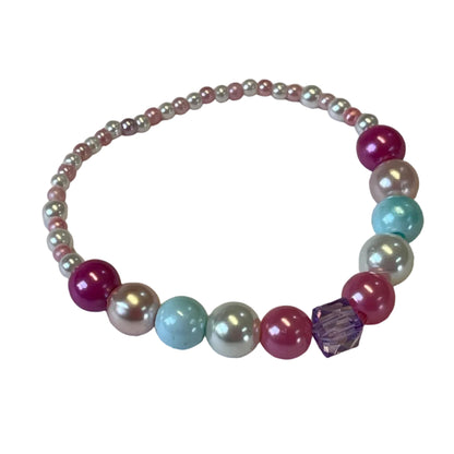 Beaded bracelet with multicolored beads