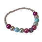 Beaded bracelet with multicolored beads