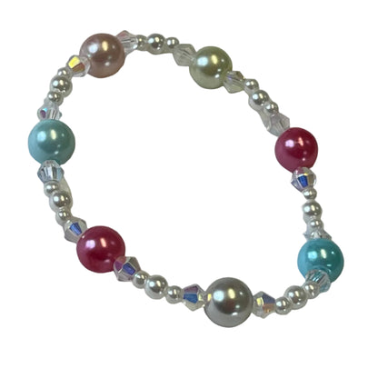 Beaded bracelet with multicolored beads