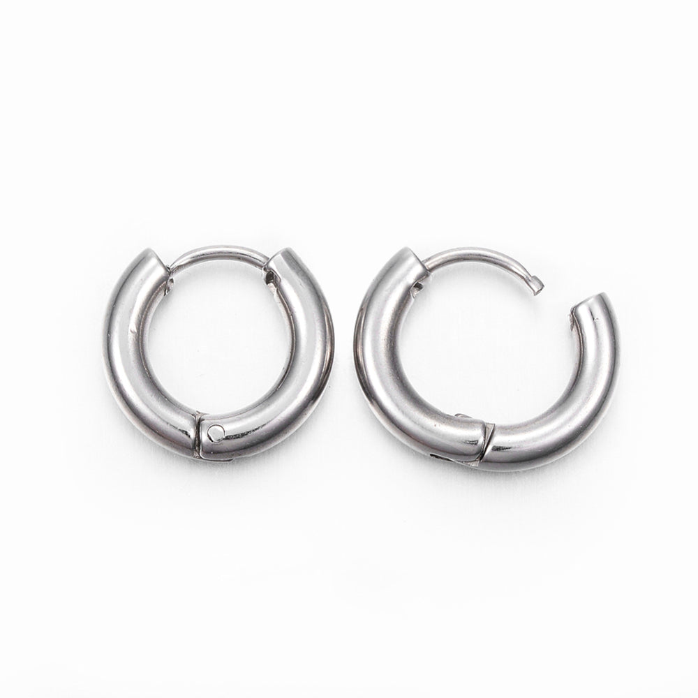 Stainless Steel Huggie Hoop Earrings