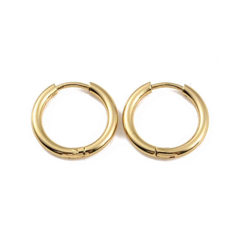 18K Gold Stainless Steel Huggie Hoop Earrings