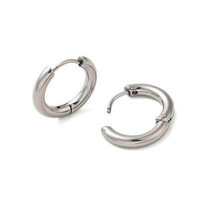 Stainless Steel Huggie Hoop Earrings