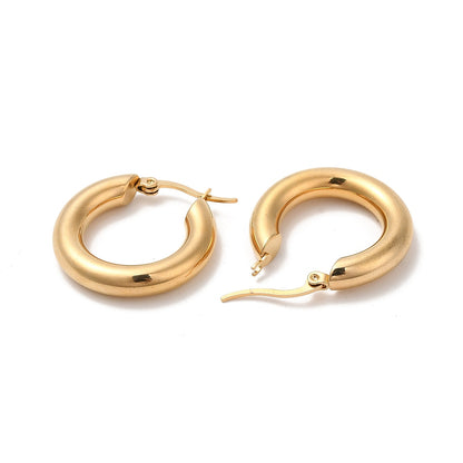 18K Gold Stainless Steel Hoop Earrings