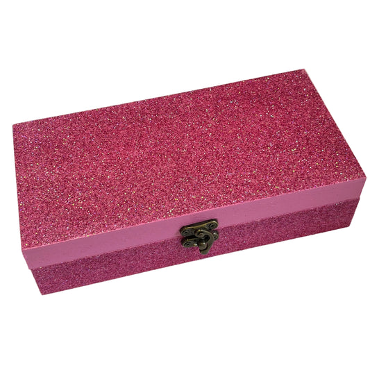 Glitter Jewellery Box Large with Mirror