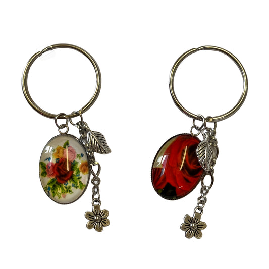 Vintage Floral Keyrings