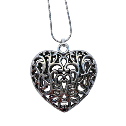 Vintage Filigree Heart Necklace