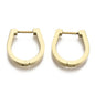 18K Gold Stainless Steel Oval Huggie Hoop Earrings
