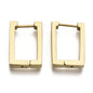 18K Gold Stainless Steel Rectangle Huggie Hoop Earrings