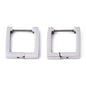 Stainless Steel Square Huggie Hoop Earrings