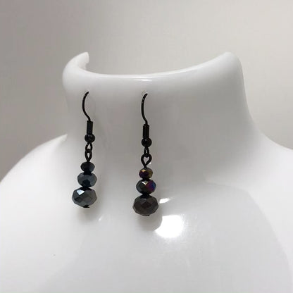 Bead Trio Rondelle Drop Earrings