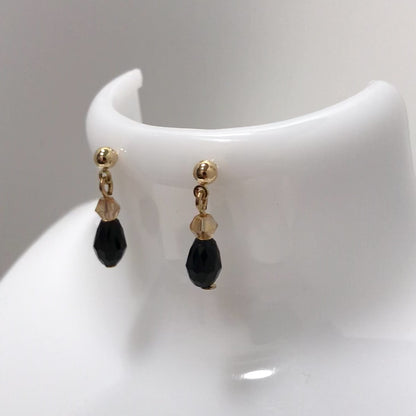 Teardrop Bead Drop Earrings