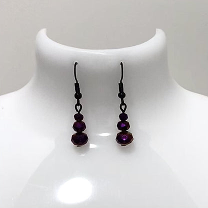 Bead Trio Rondelle Drop Earrings