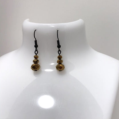 Bead Trio Rondelle Drop Earrings